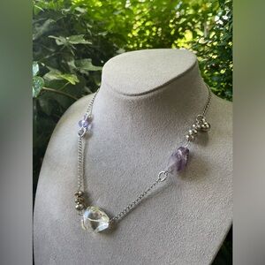 Hand made collier with natural stones.